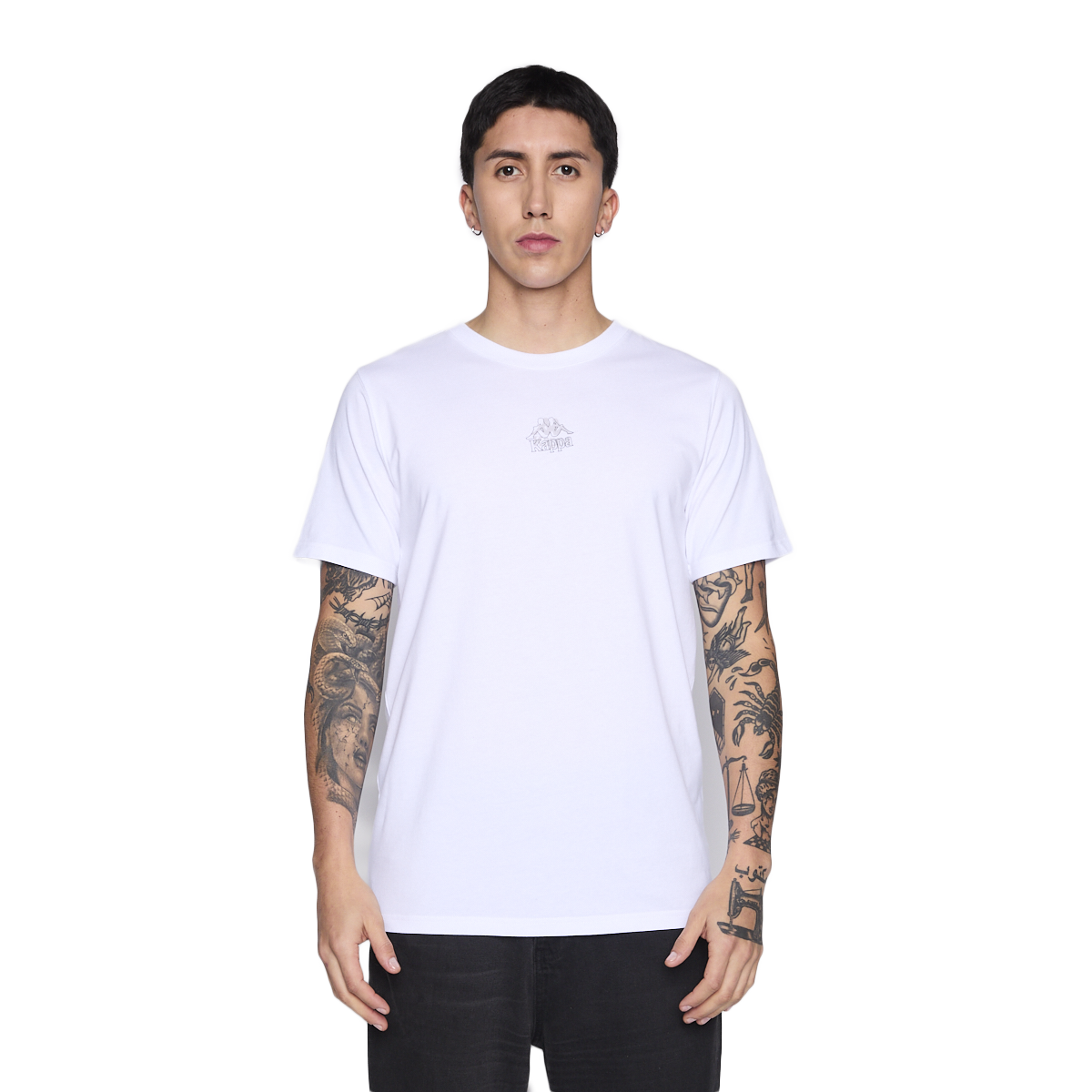 Polera Kappa Men White Omini Grey
