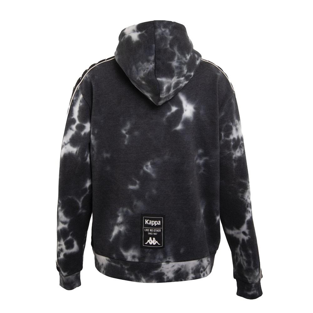 Poleron Men Full Zipper Tie Dye Smoke Black Grey