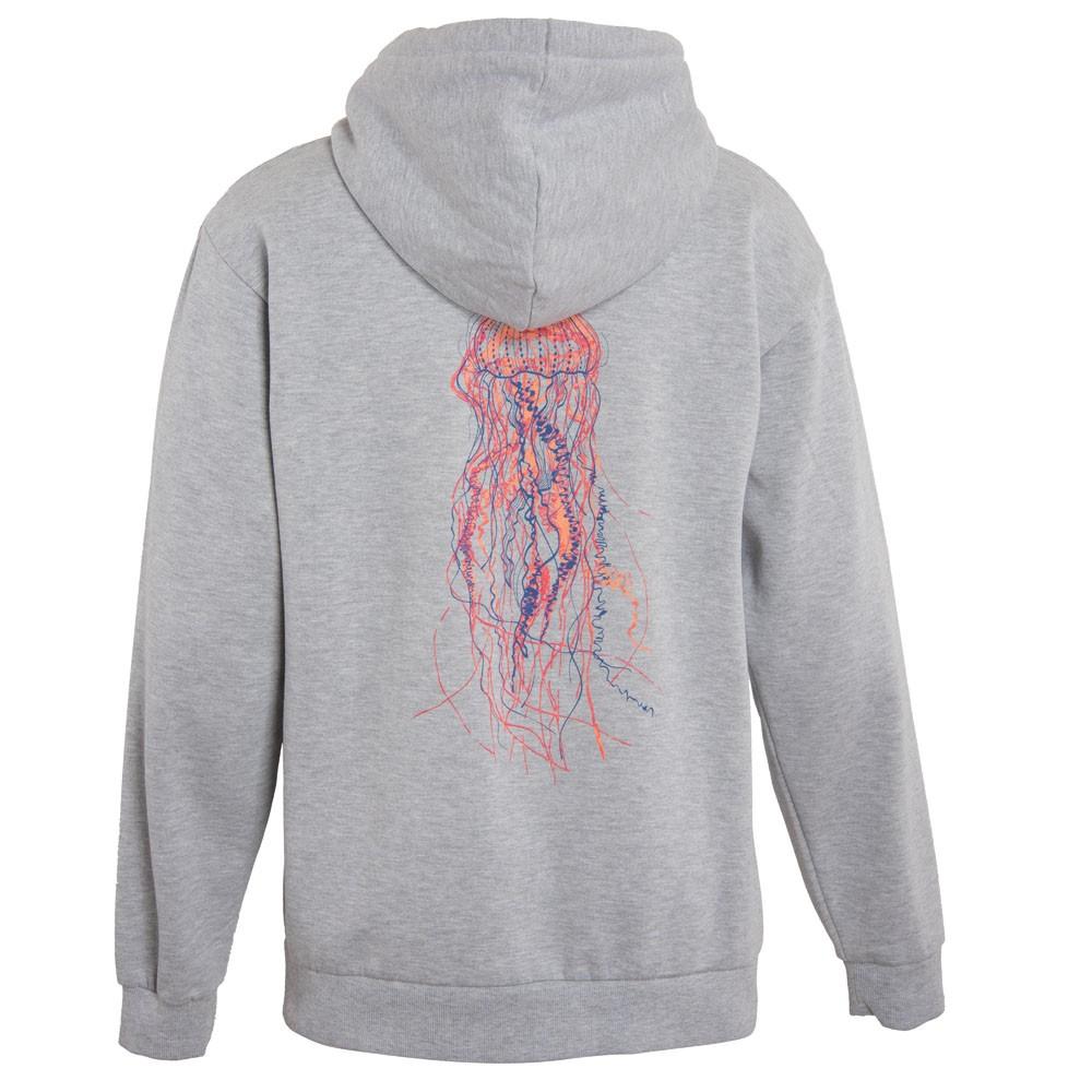 Poleron Men Zipper Jellyfish Gray Orange Blue