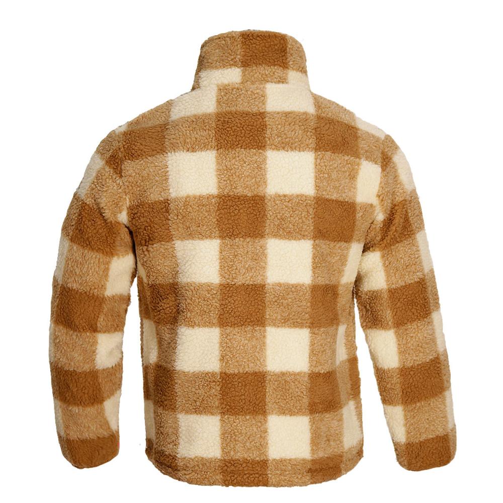 Sherpa Women Full Zipper Brown Beige
