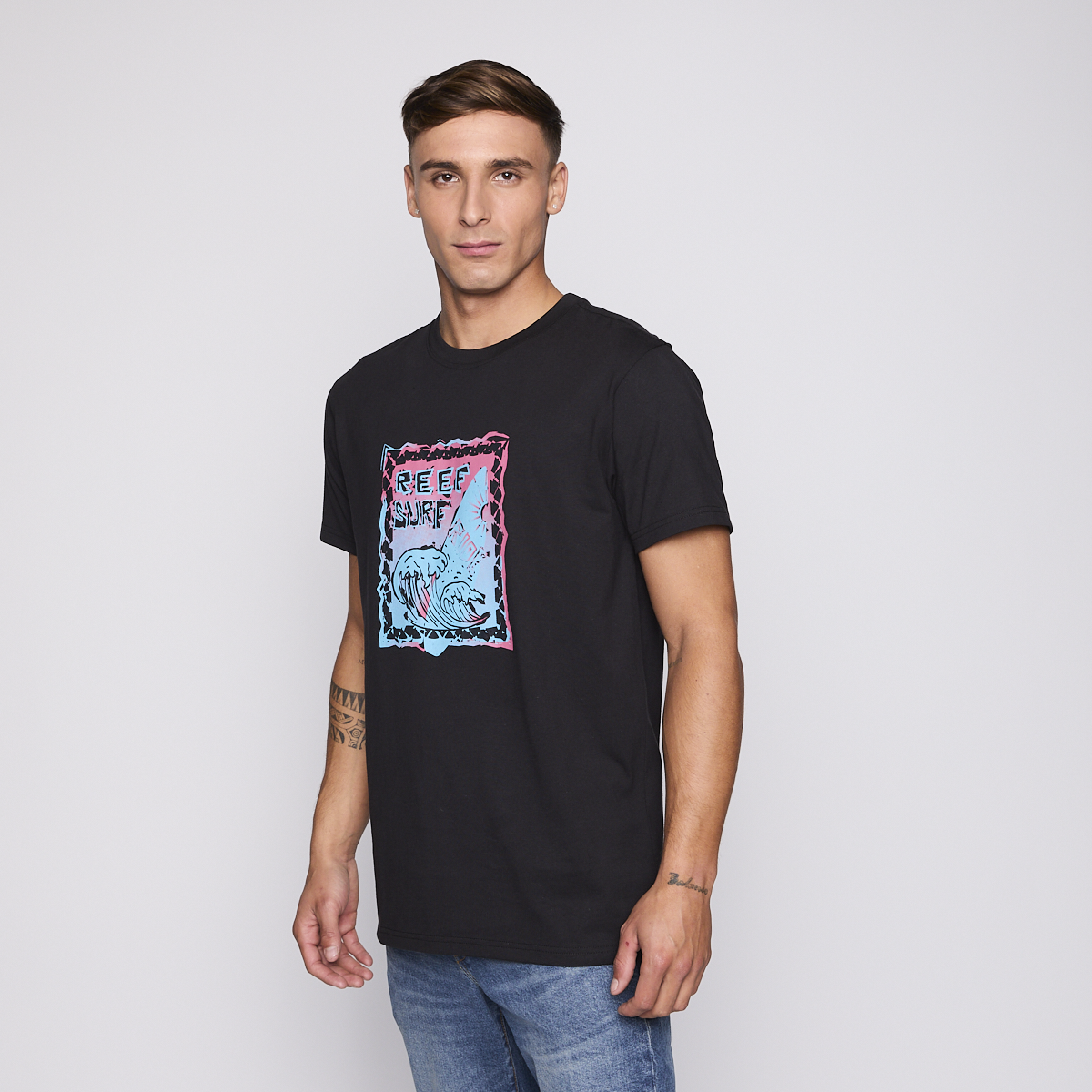 Polera Reef Men Surf Surf Black