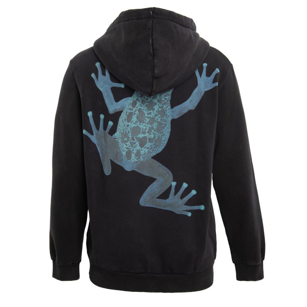 Poleron Men Full Zipper Frog Black