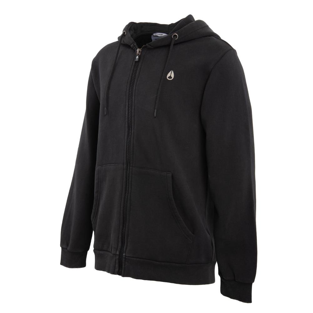 Poleron Men Full Zipper Frog Black