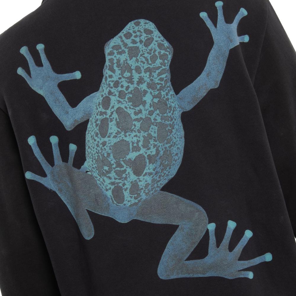 Poleron Men Full Zipper Frog Black
