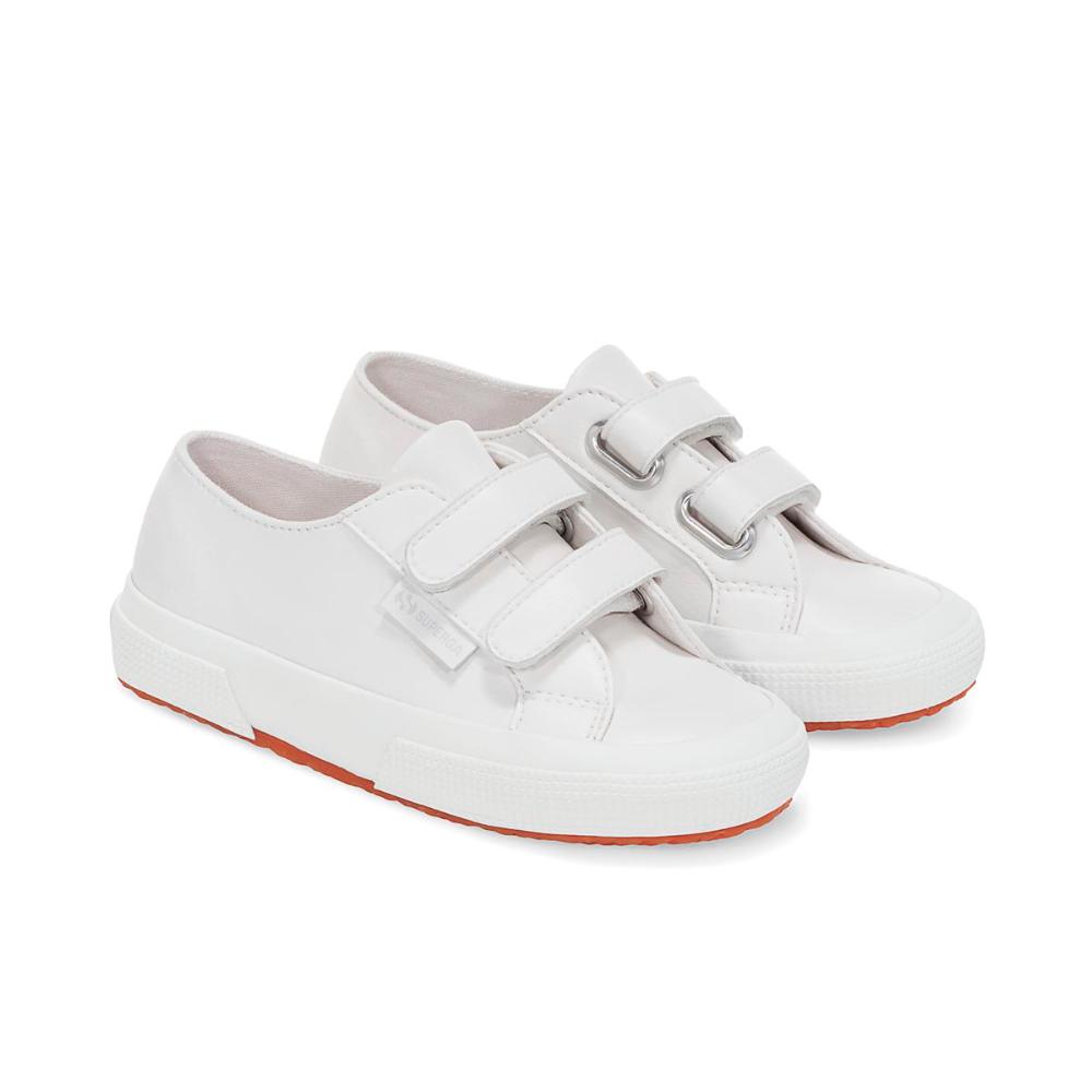 Zapatilla Kids 2750 Strap Vegan Faux Leather White