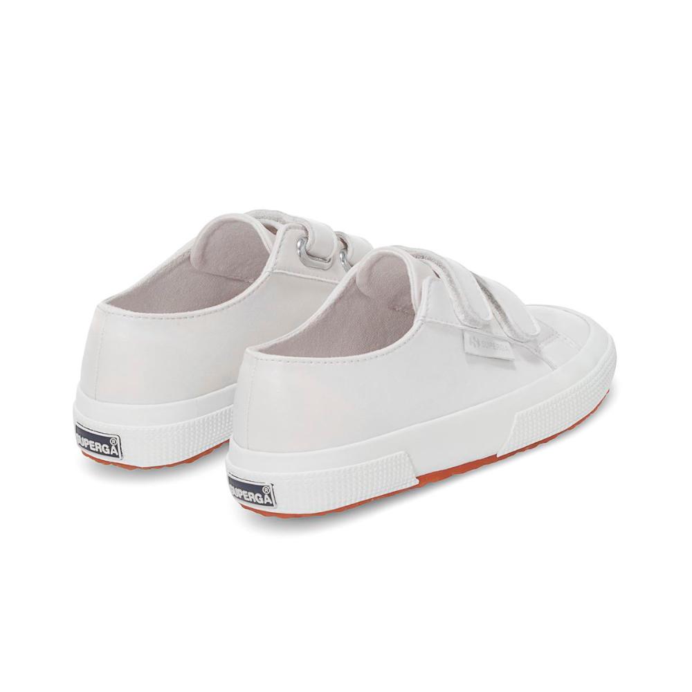 Zapatilla Kids 2750 Strap Vegan Faux Leather White