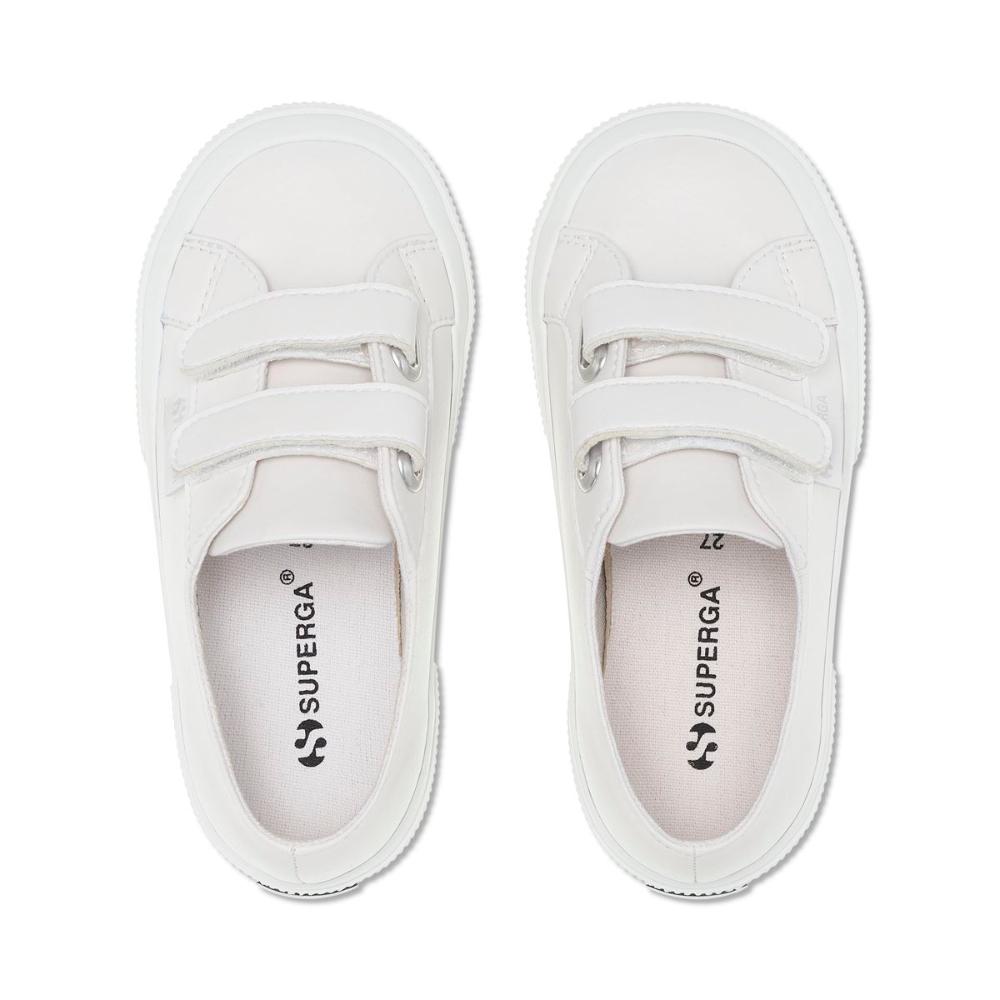 Zapatilla Kids 2750 Strap Vegan Faux Leather White