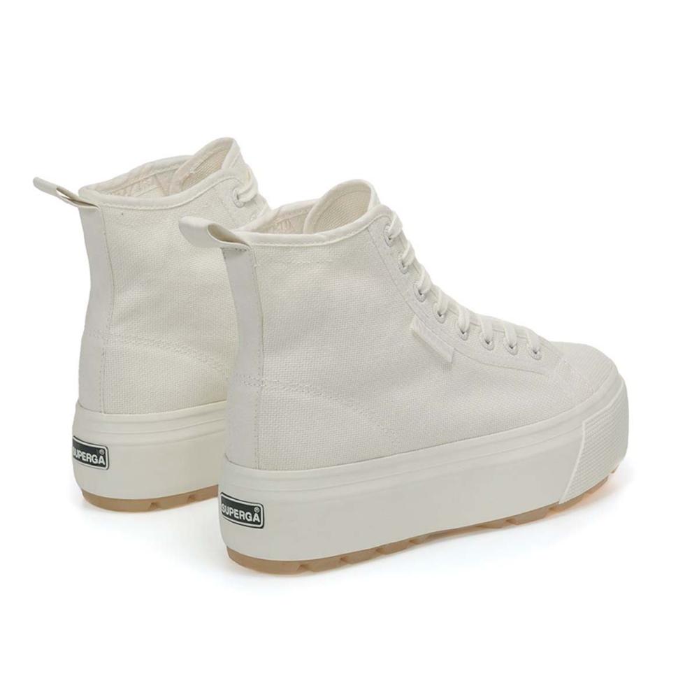 Zapatilla 2708 Hi Top Tank White Avorio Milk