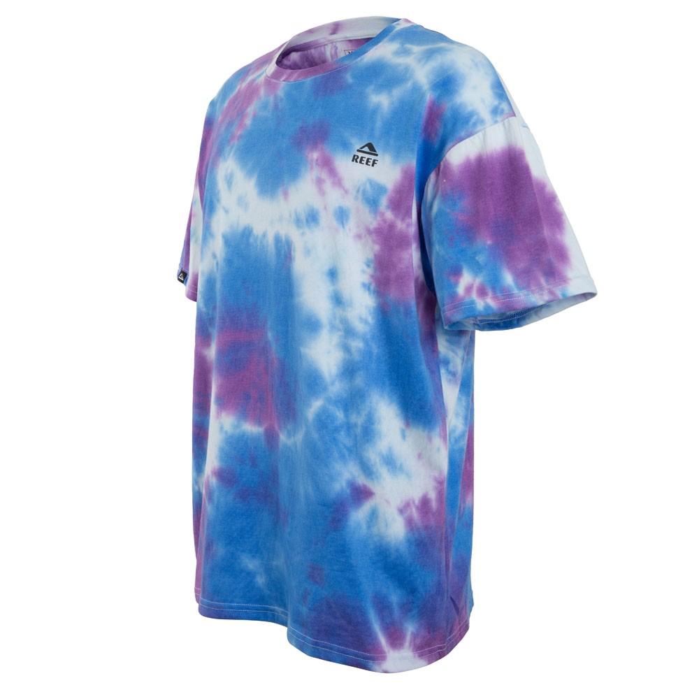 Polera Manga Corta Tie Dye Purple Blue White black