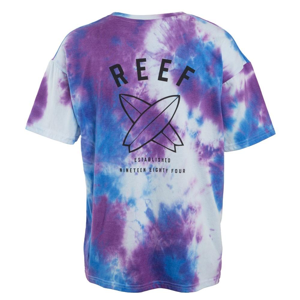 Polera Manga Corta Tie Dye Purple Blue White black