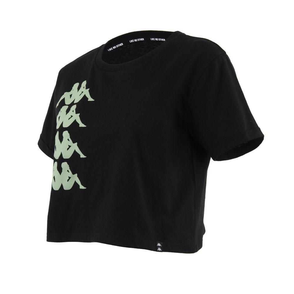 Polera Crop Top 2202 Women Negro Verde