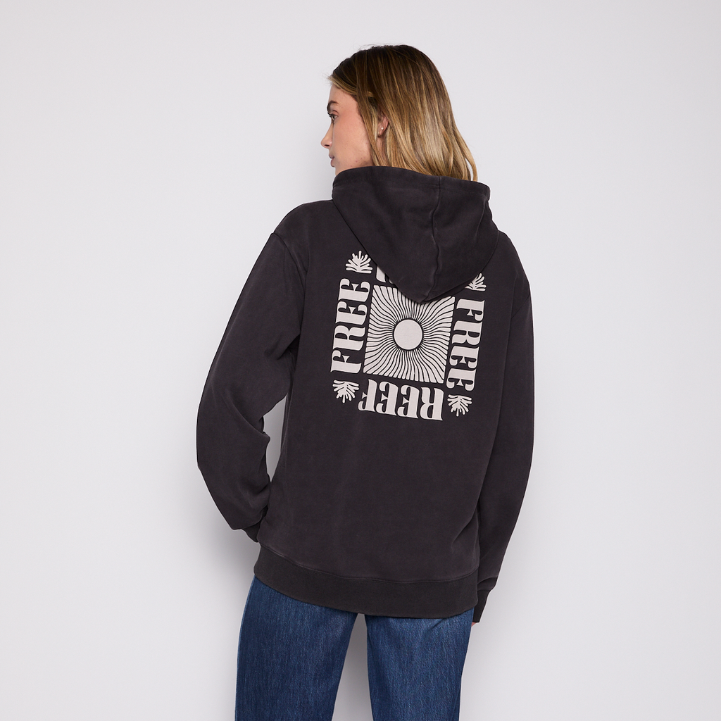 Polerón Reef Women Full Zipper Black Chasing Sun