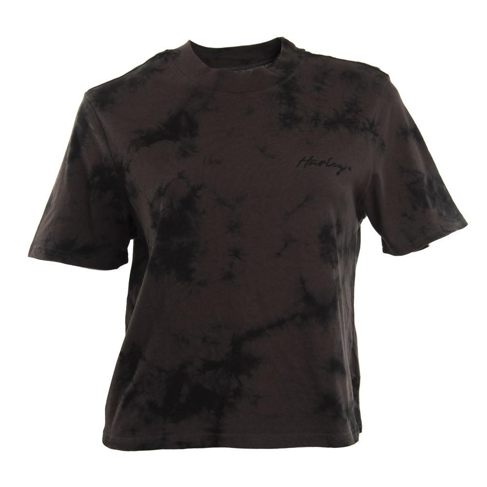 Croptop Mock Neck Tee Vintage Blacked Hurley