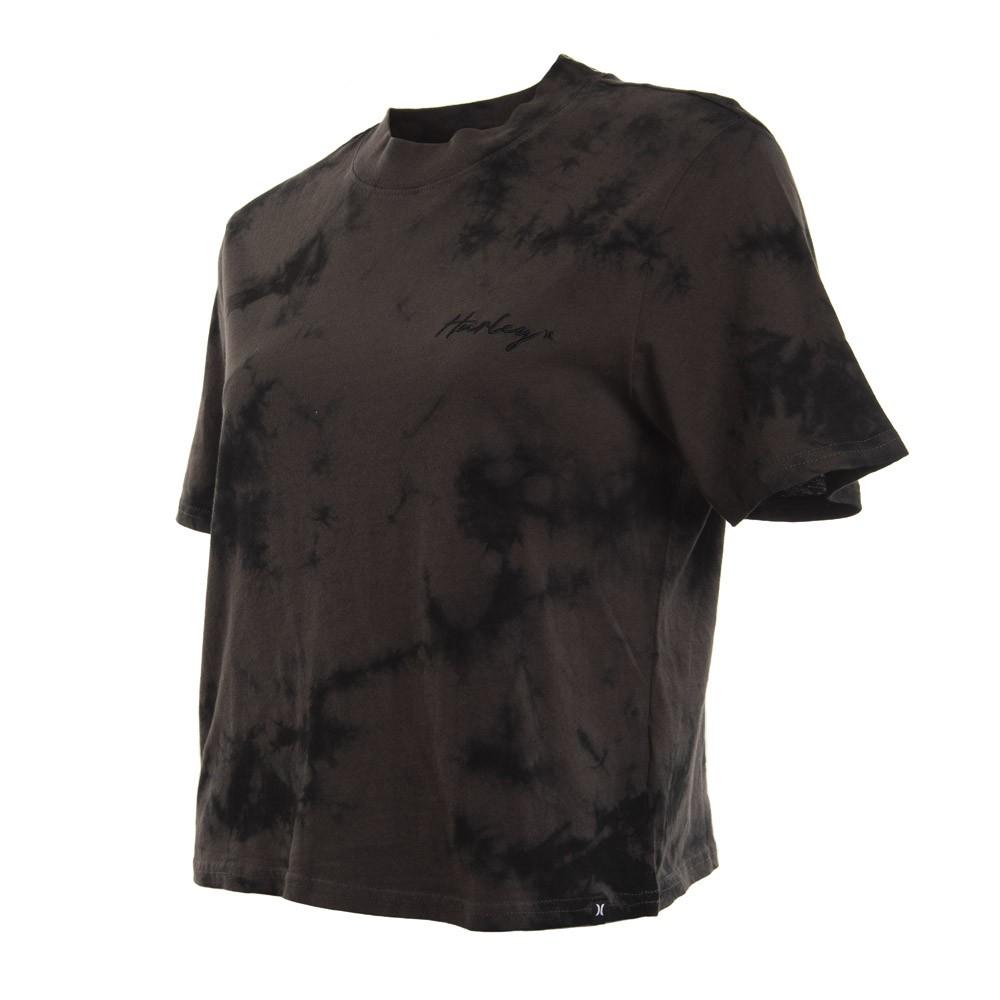 Croptop Mock Neck Tee Vintage Blacked Hurley