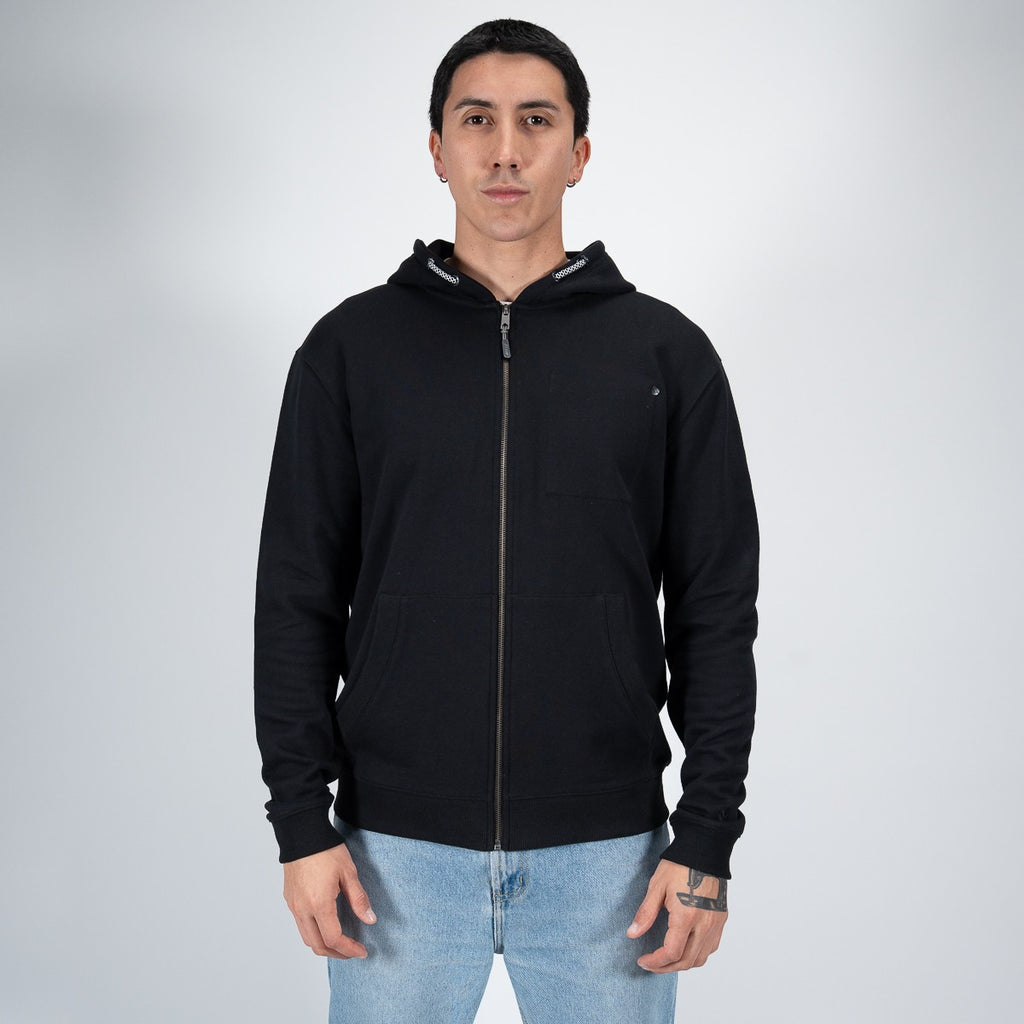 Polerón Reef Men Full Zipper Black