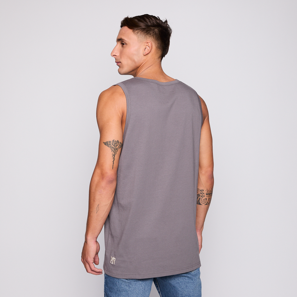 Polera Tank Reef Men Dark Grey