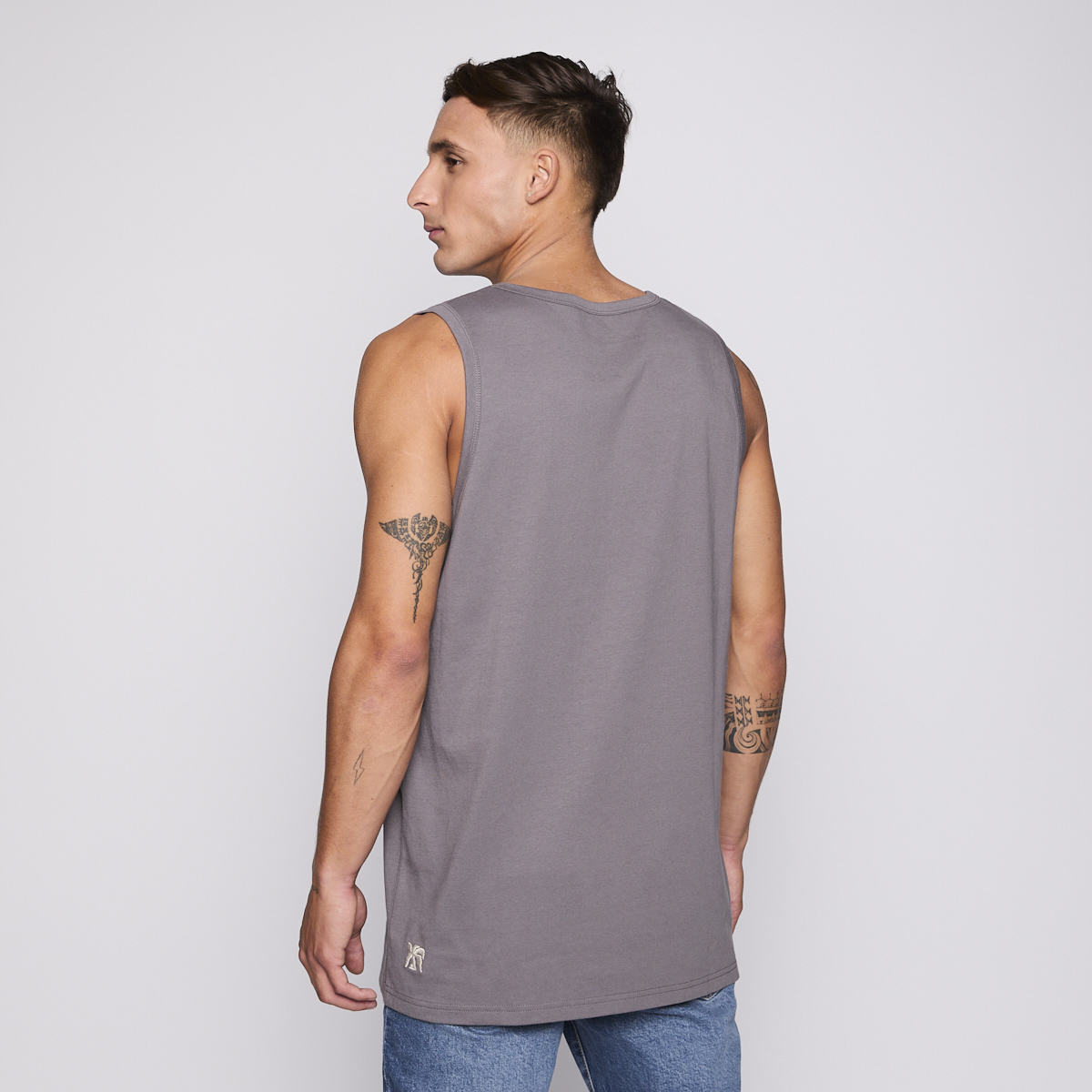 Polera Tank Reef Men Dark Grey