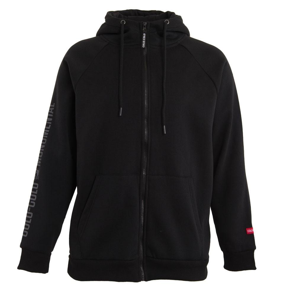 Poleron Colo Colo Urbano Full Zipper "Monumental" Negro