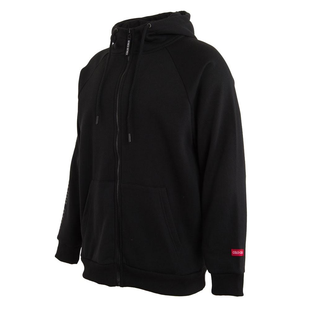 Poleron Colo Colo Urbano Full Zipper "Monumental" Negro