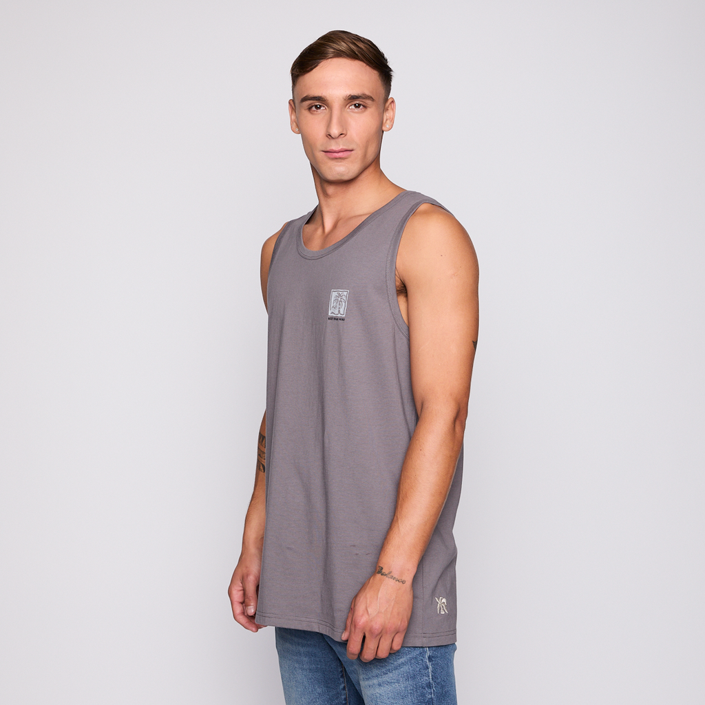 Polera Tank Reef Men Dark Grey