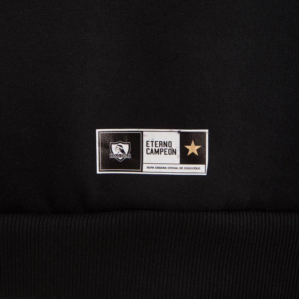 Poleron Colo Colo Urbano Full Zipper "Monumental" Negro