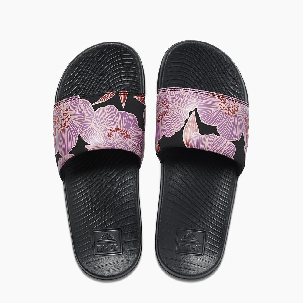 Sandalia One Slide Women Black Purple Reef