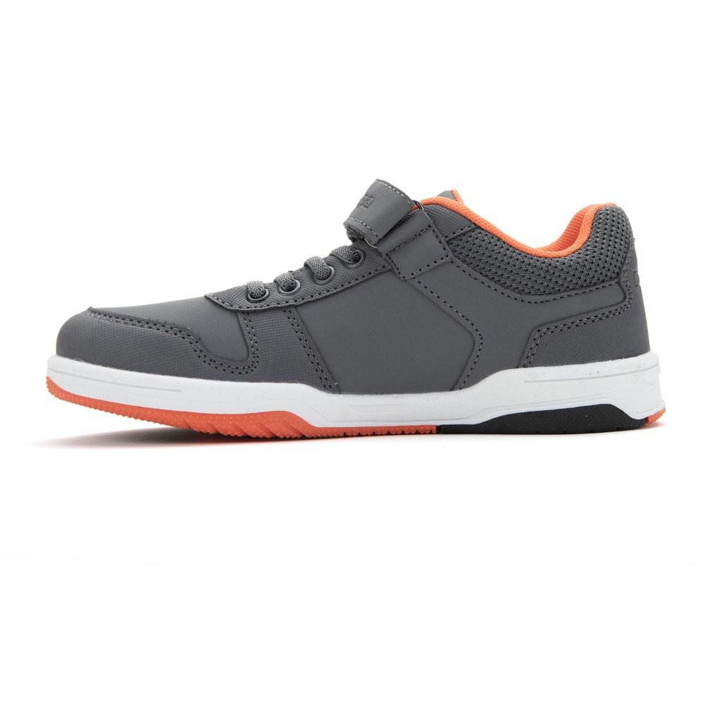 Zapatilla Teens Logo Kary Ev Grey Orange Dark Black