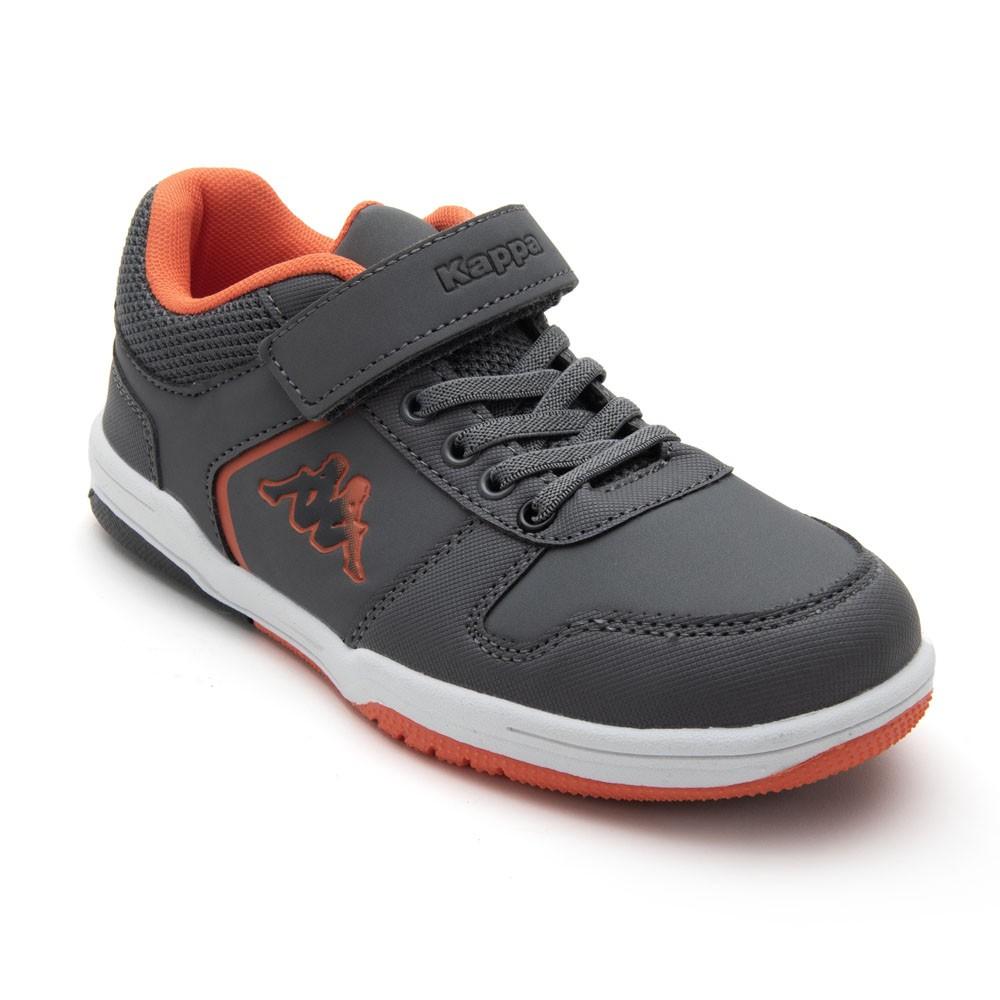 Zapatilla Teens Logo Kary Ev Grey Orange Dark Black