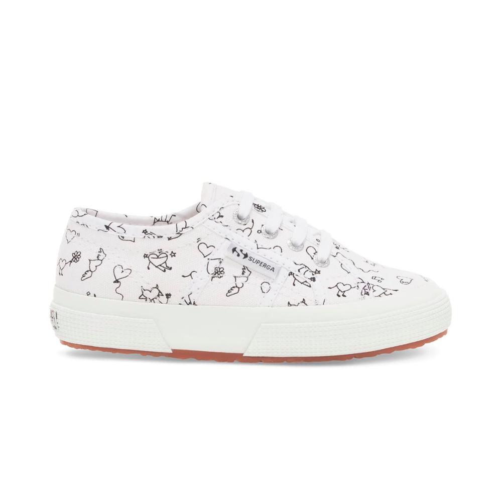 Zapatilla Kids 2750 Moving Heart White Black