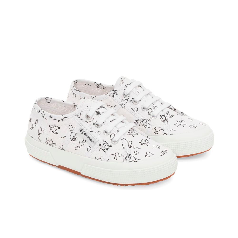 Zapatilla Kids 2750 Moving Heart White Black