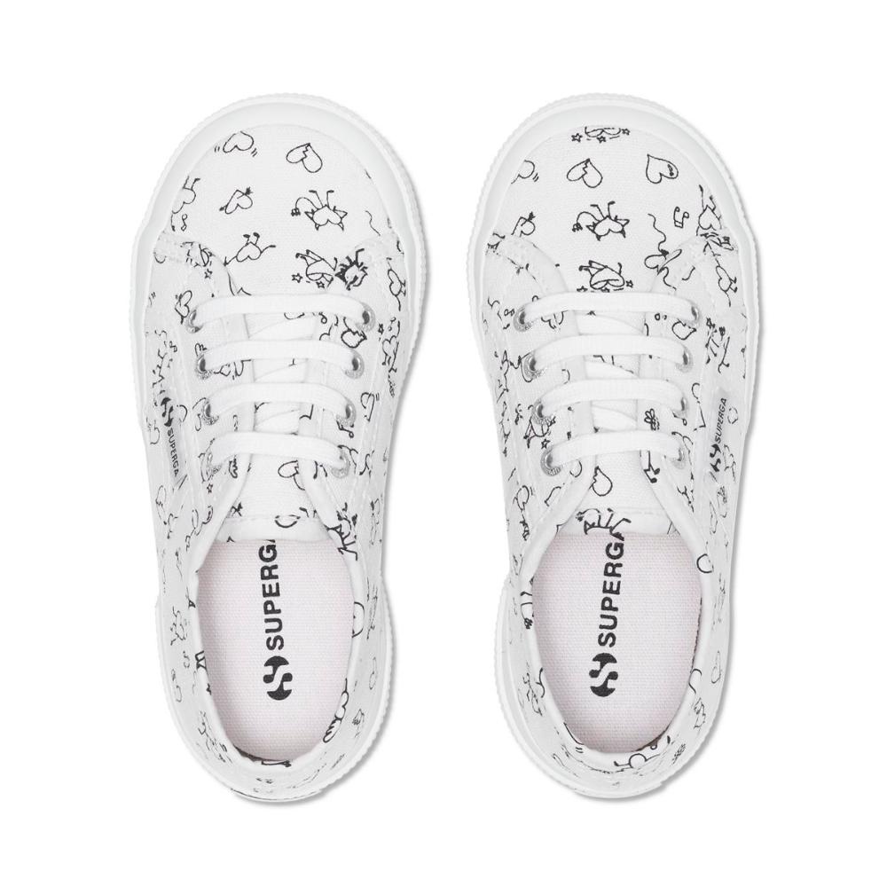 Zapatilla Kids 2750 Moving Heart White Black