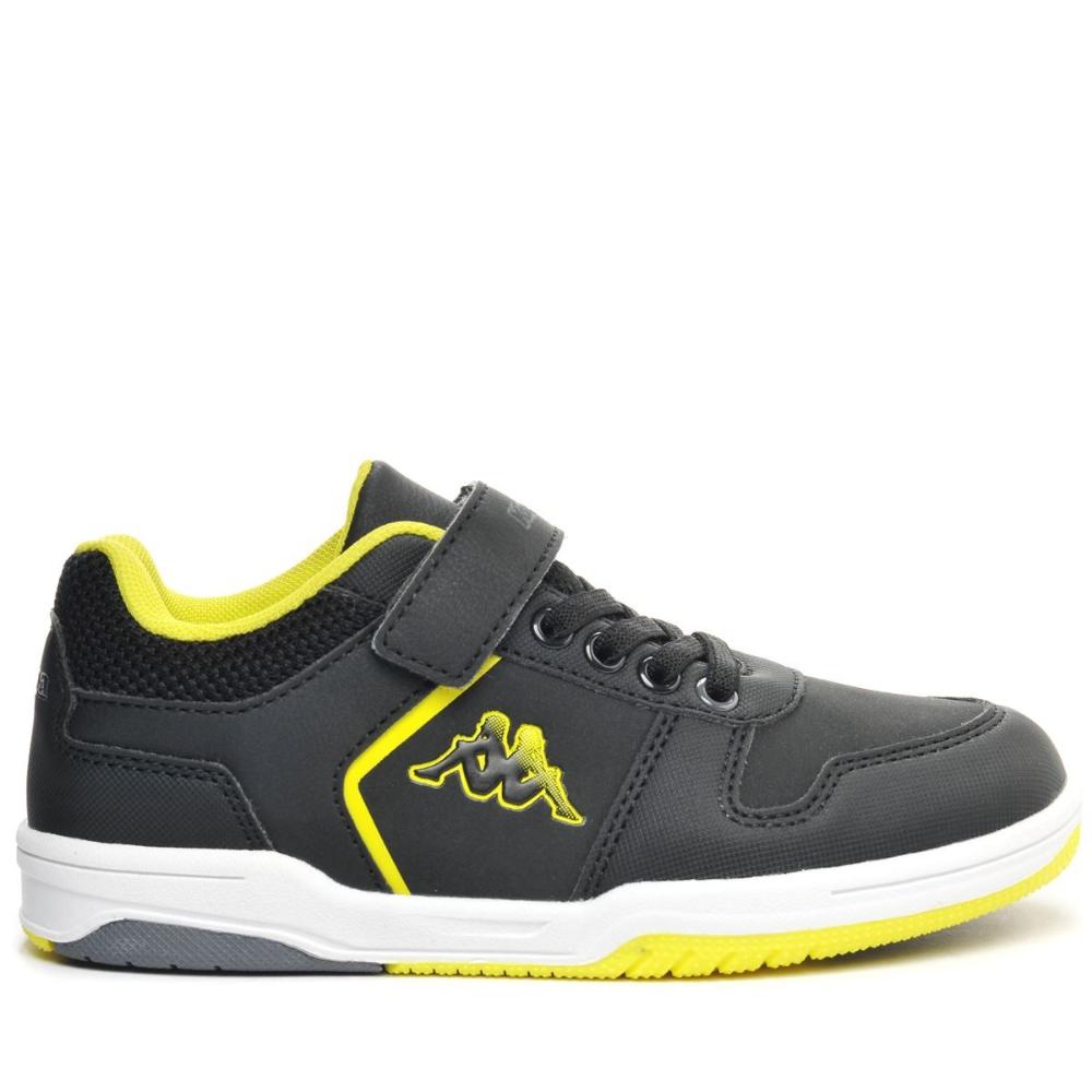 Zapatilla Teens Logo Kary Ev Black Lime Grey Melange