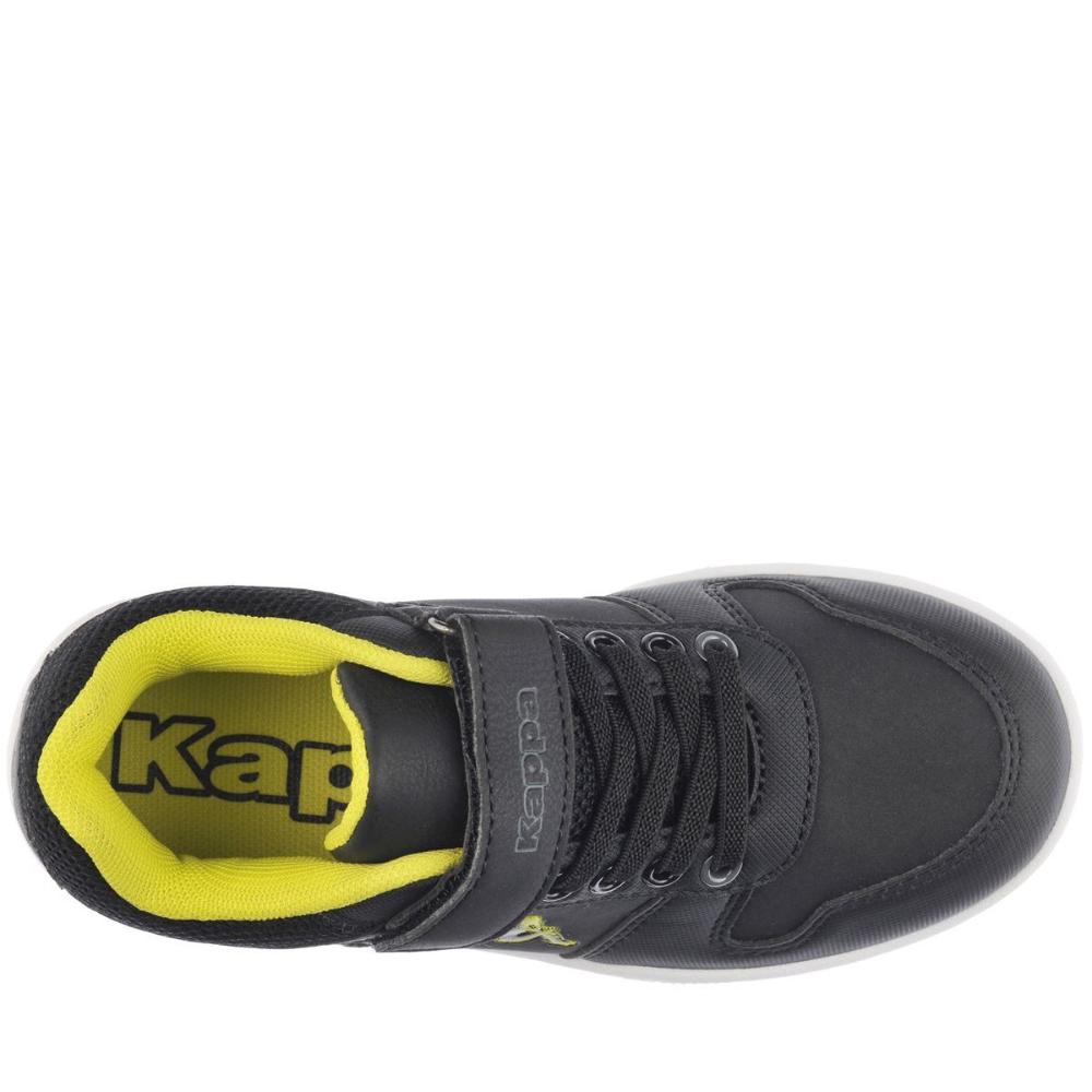 Zapatilla Teens Logo Kary Ev Black Lime Grey Melange