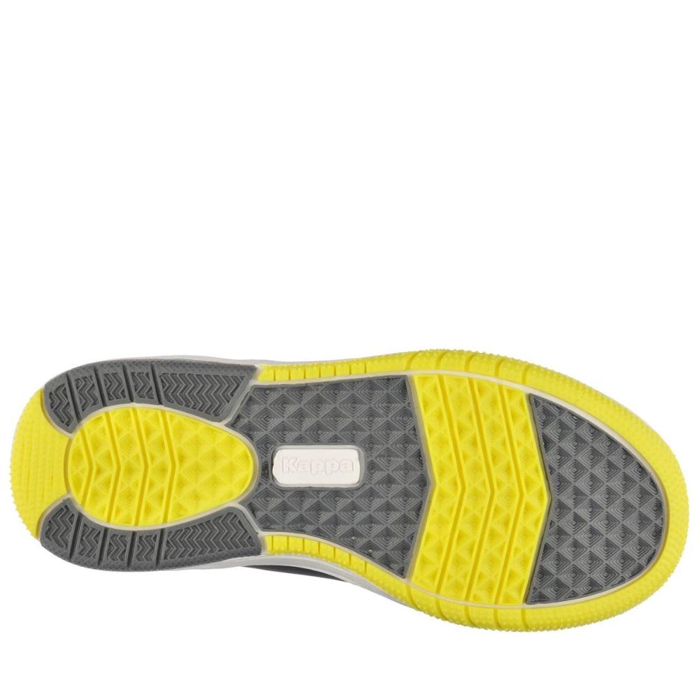 Zapatilla Teens Logo Kary Ev Black Lime Grey Melange