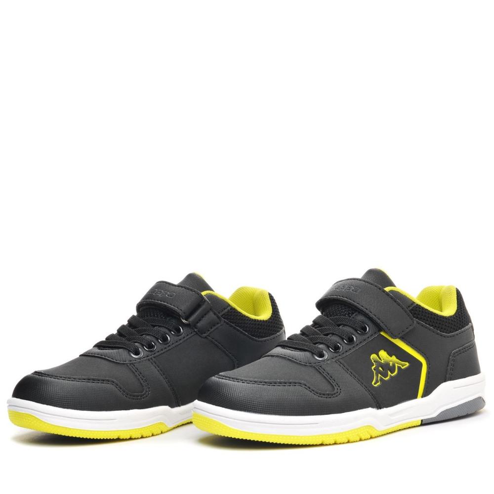 Zapatilla Teens Logo Kary Ev Black Lime Grey Melange