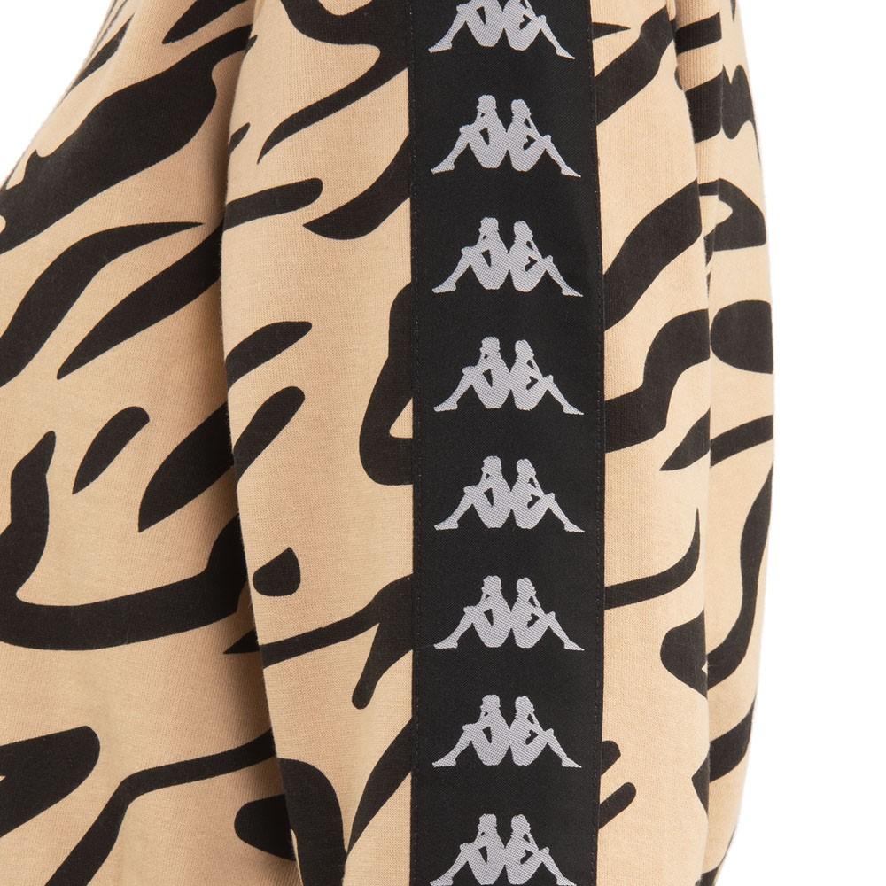 Poleron Women Crop Crew Beige Print Black