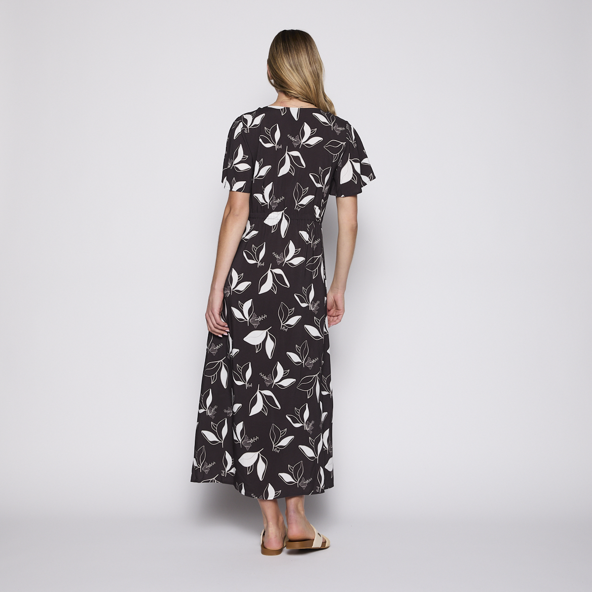 Vestido Reef Women Black Buttons