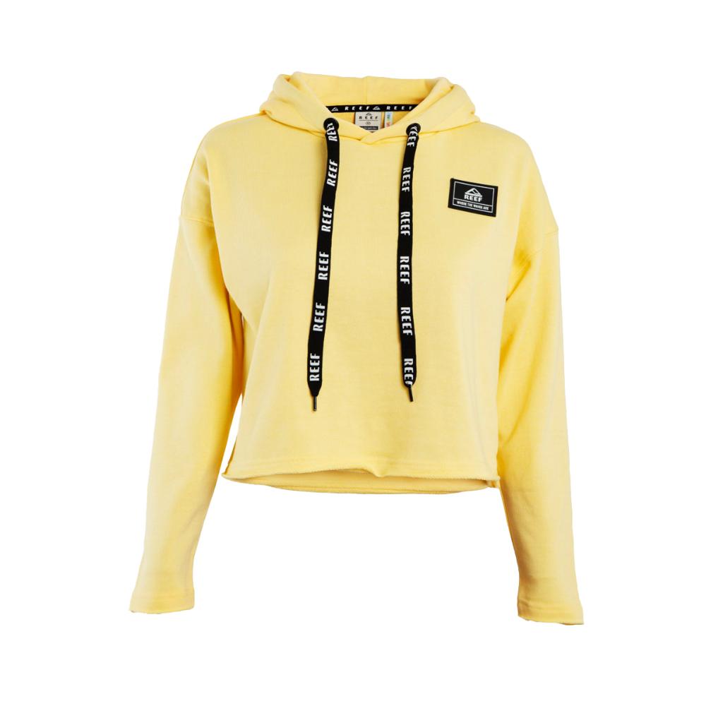 Poleron Crop Niña Yellow Print Back