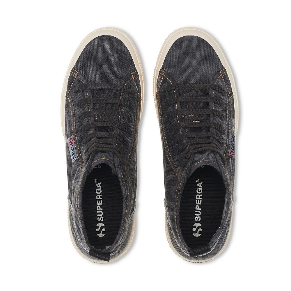 Zapatilla 2573 Cotton Denim Black Bristol Beige