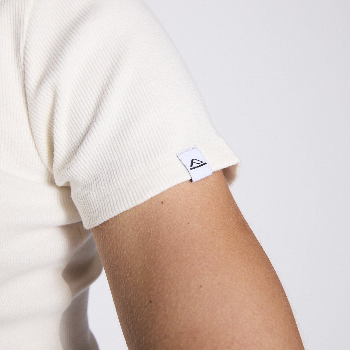 Polera Crop Reef Women White Logo