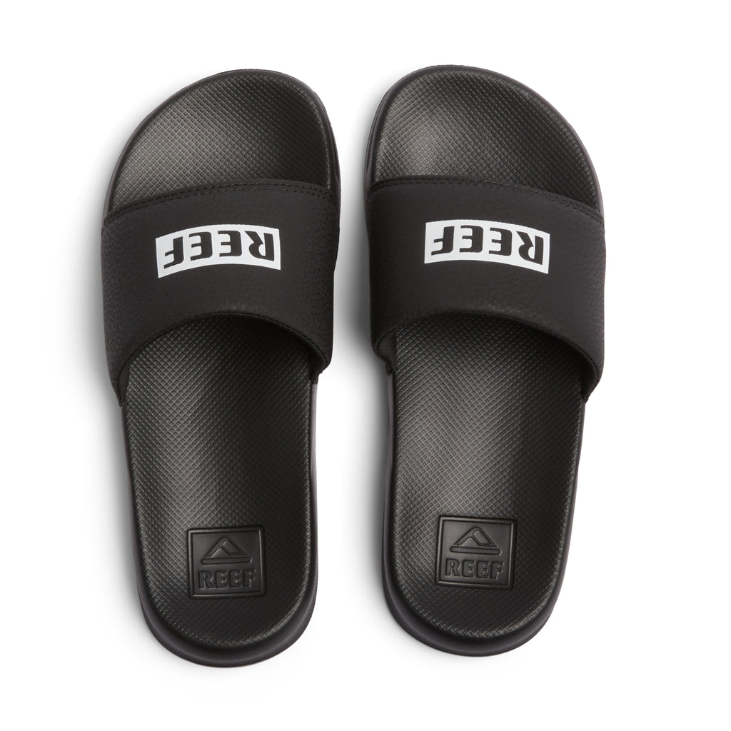 Sandalia Reef Kids One Slide Black White