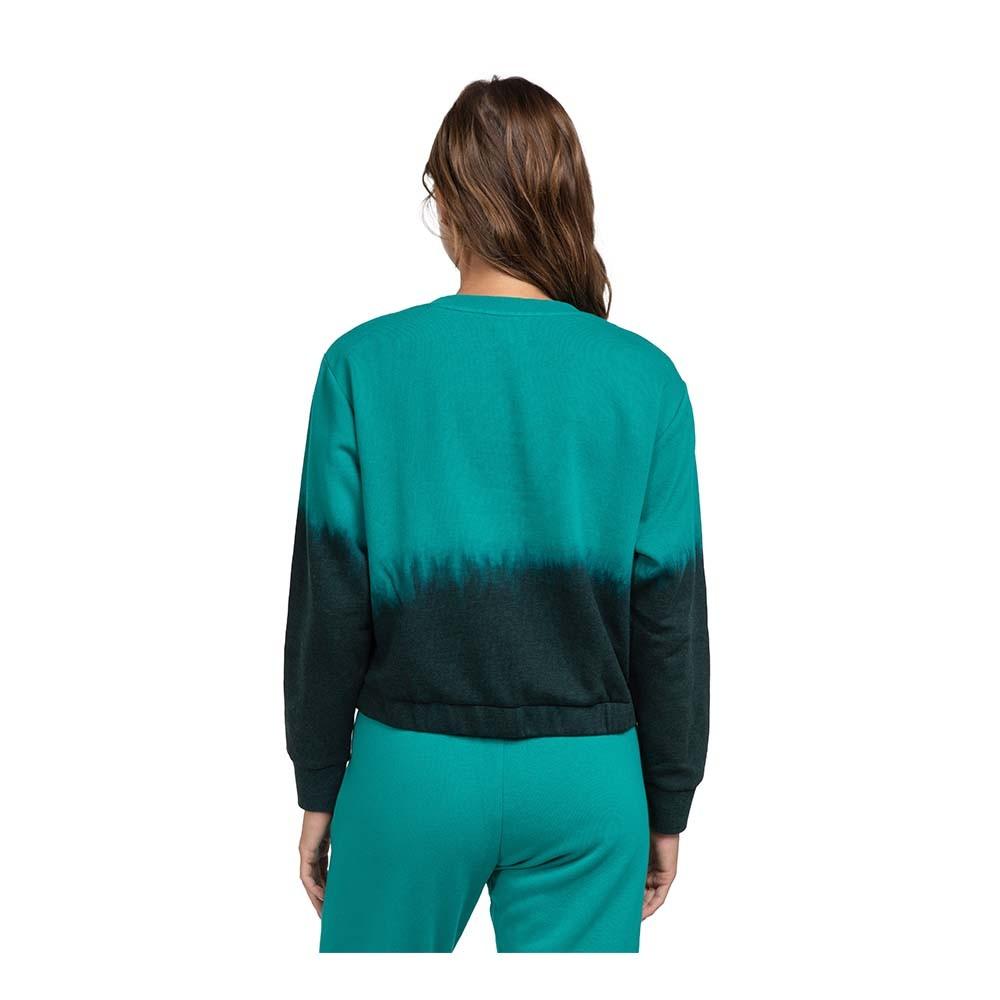 Polerón Tiedye Cropped Crew Teal Black