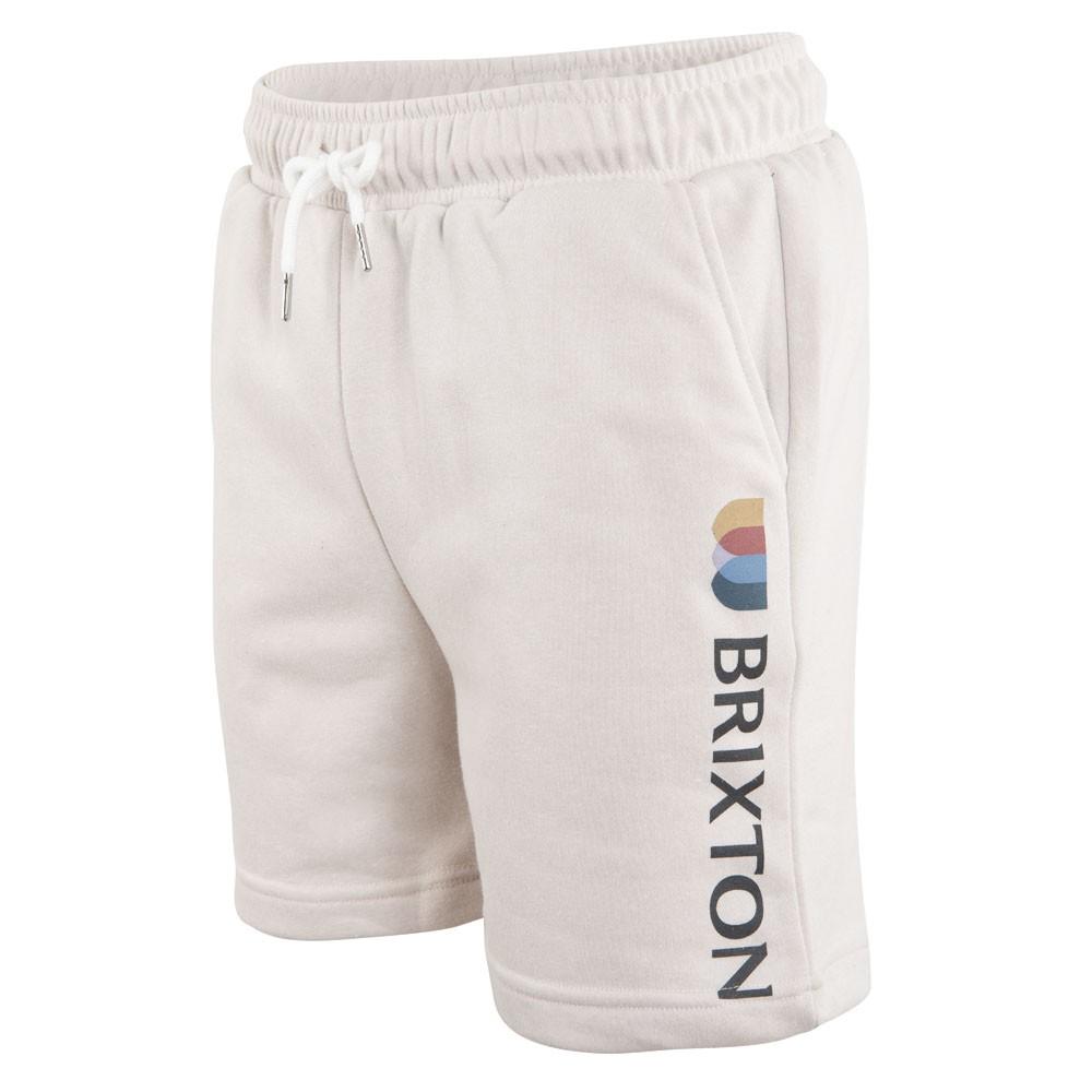 Short Men Beige Logo Print