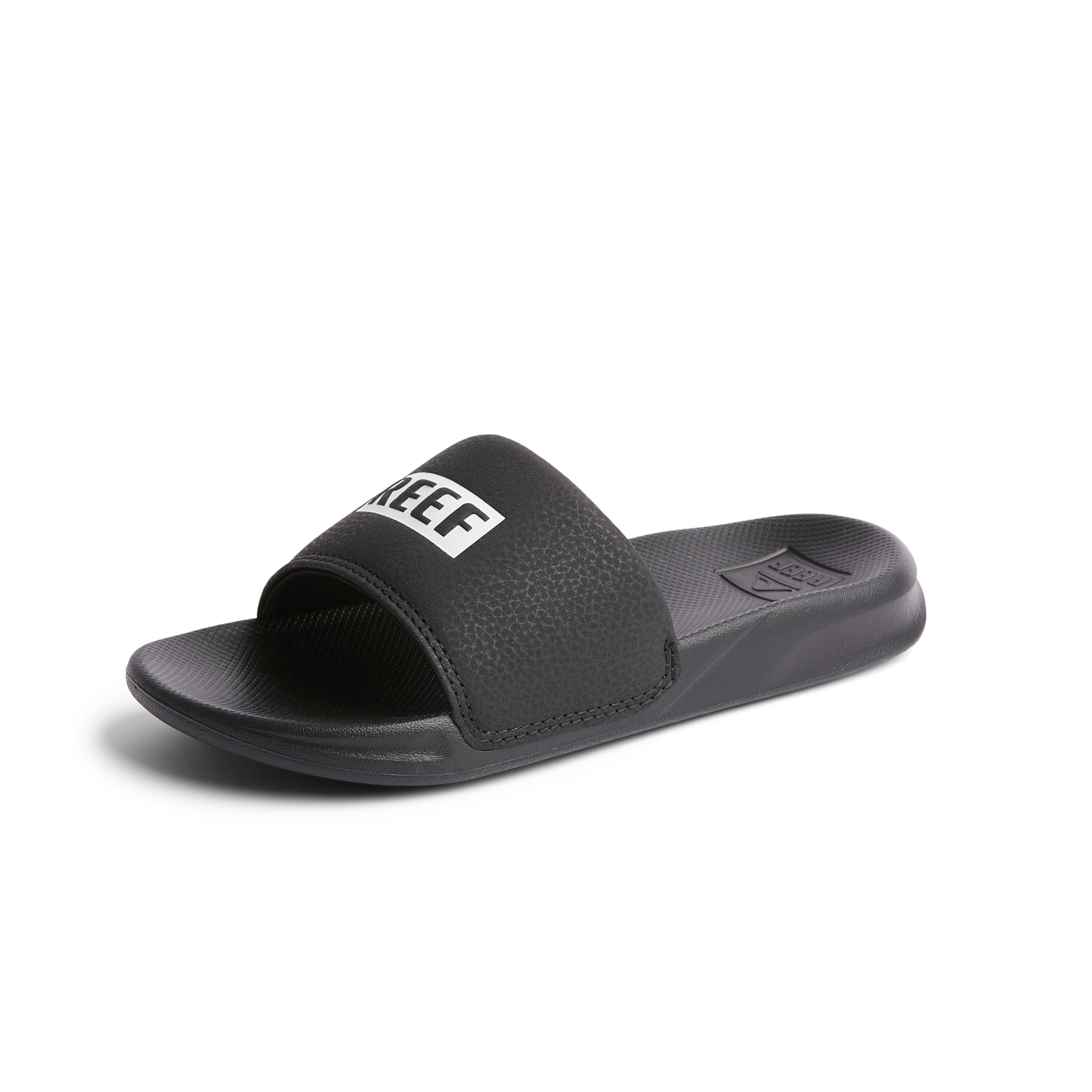 Sandalia Reef Kids One Slide Black White
