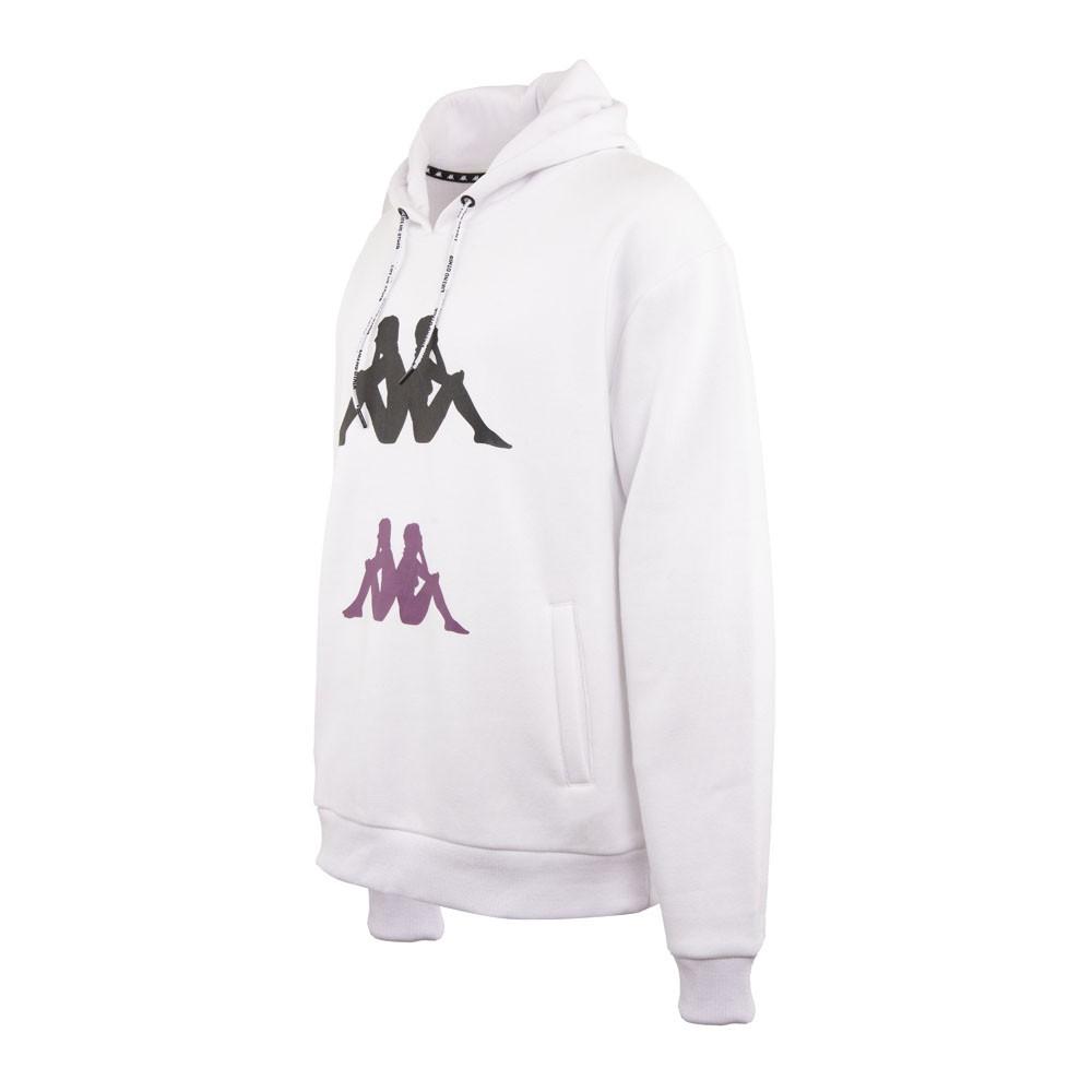 Poleron Men White Omini Black Purple Hoodie
