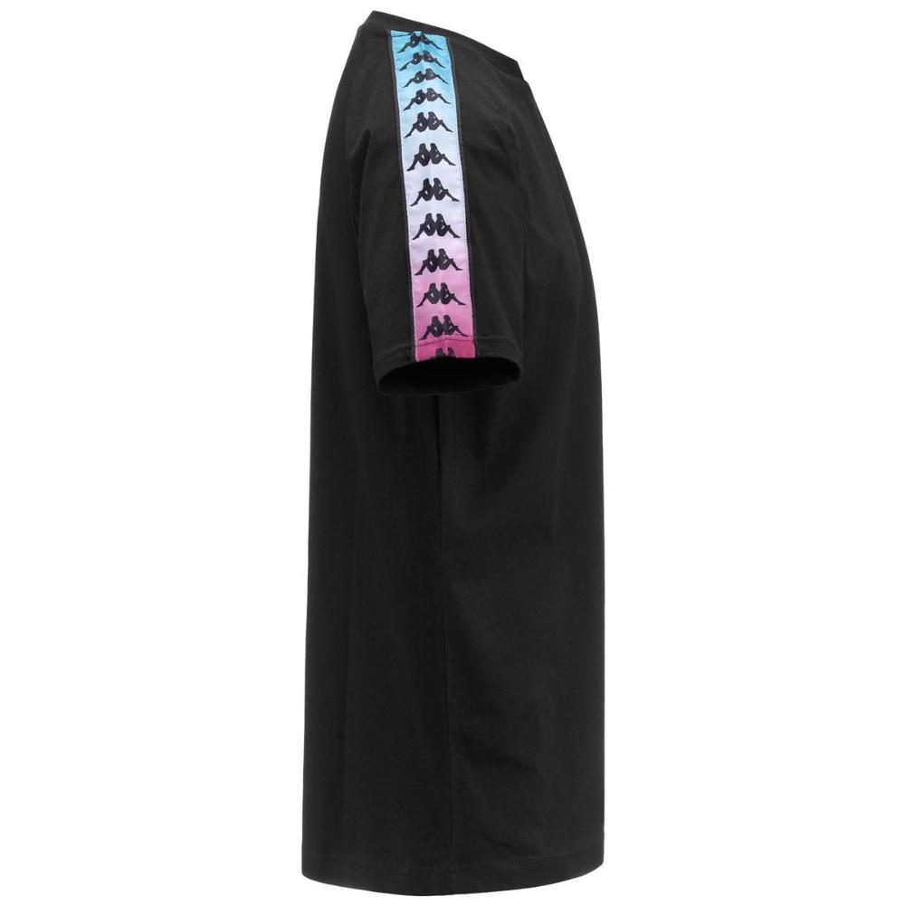 Polera Men Banda Coen Degrade Black Turquoise Fuxia