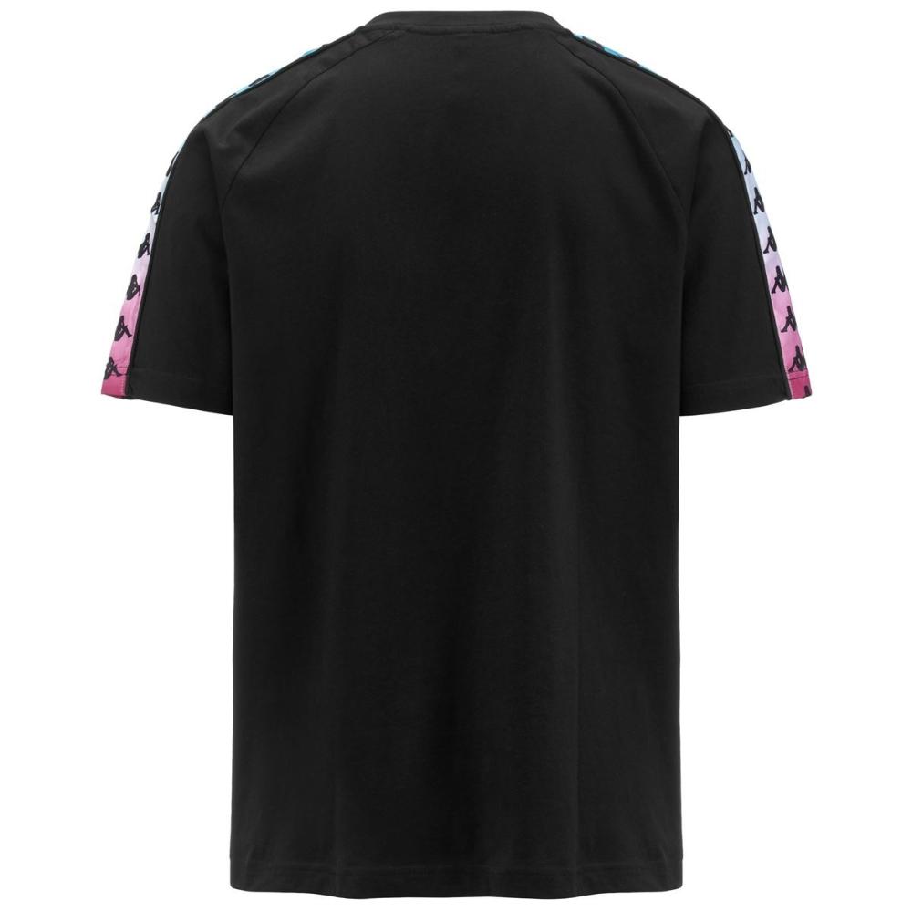 Polera Men Banda Coen Degrade Black Turquoise Fuxia