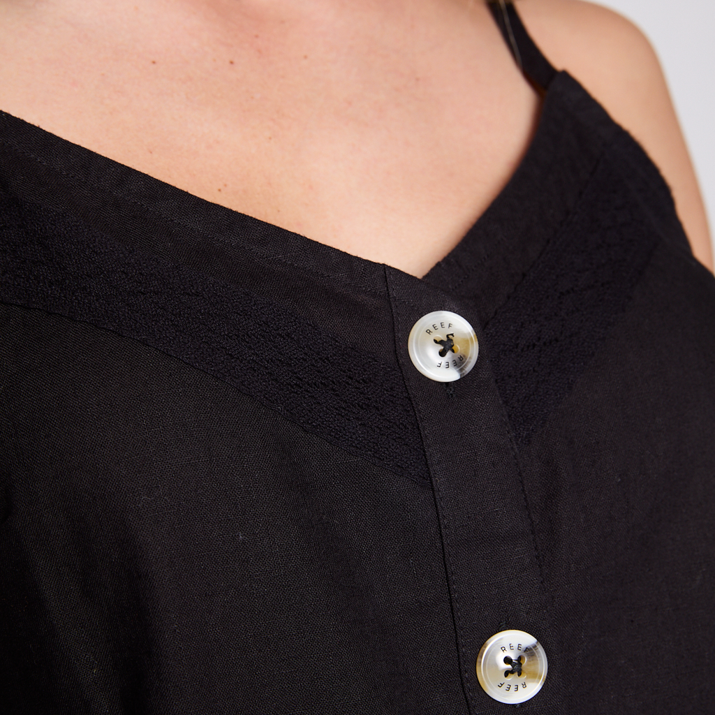 Blusa Pabilo Reef Women Black Buttons
