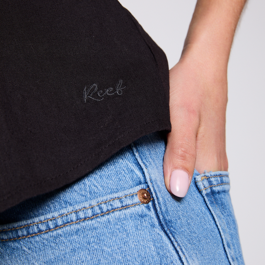 Blusa Pabilo Reef Women Black Buttons