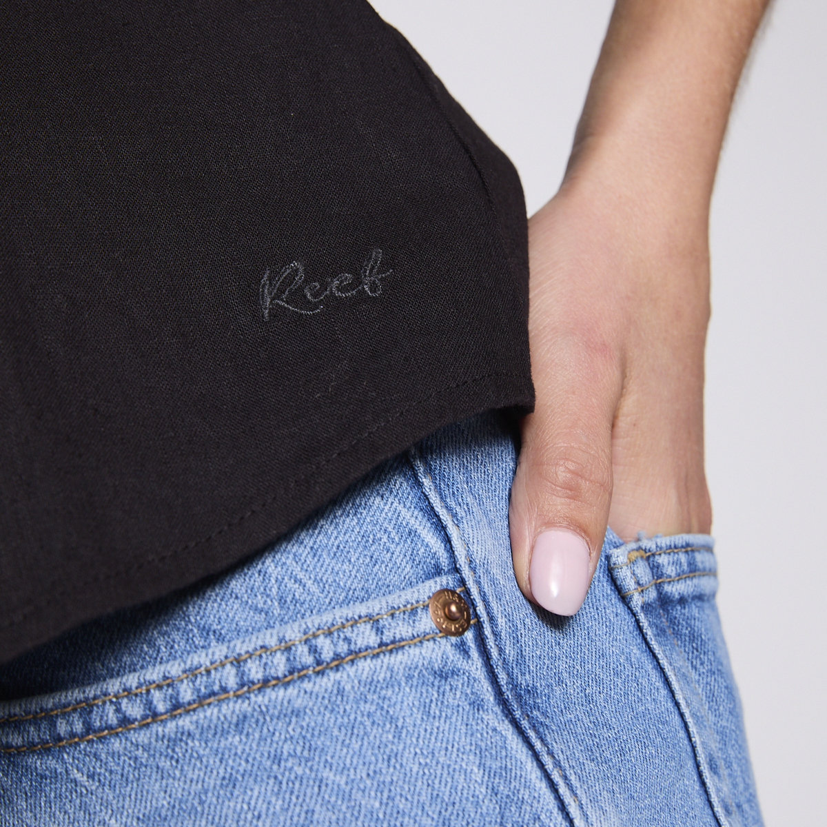 Blusa Pabilo Reef Women Black Buttons